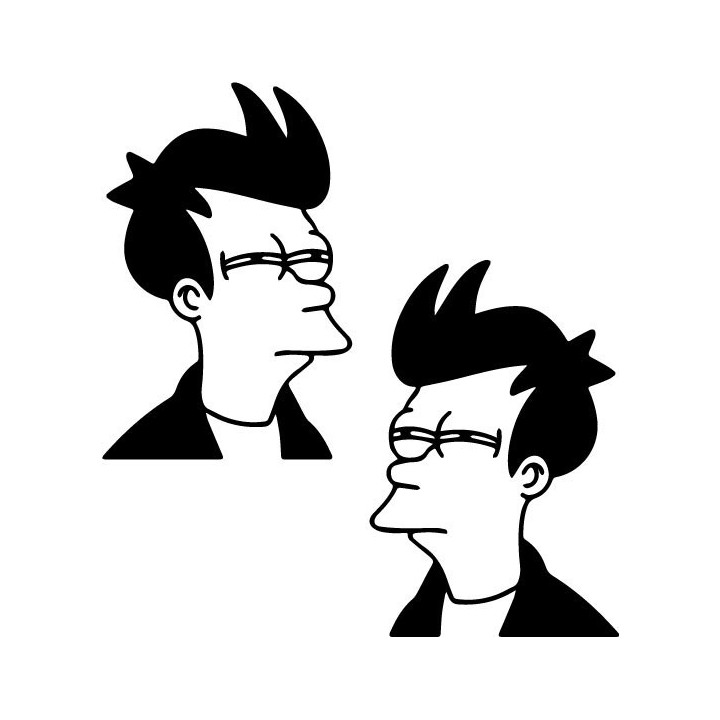 Futurama Fry Stickers – Not Sure If Meme Decals (2-Pack)