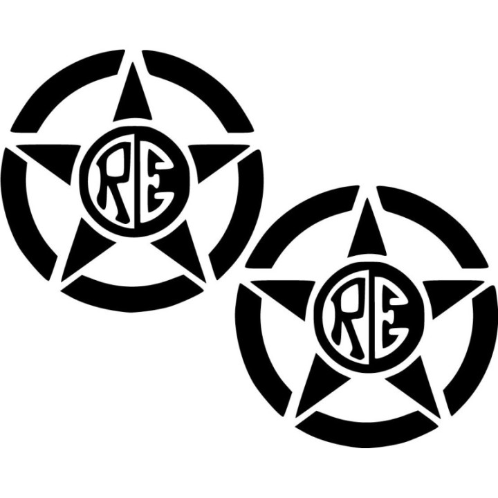 Royal Enfield Logo Army Star Die Cut Stickers Decals - DecalsHouse