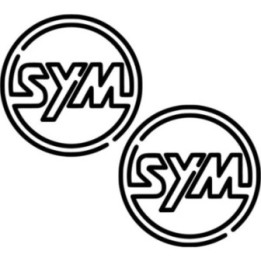 Sym Logo Die Cut Round Stickers Decals - DecalsHouse