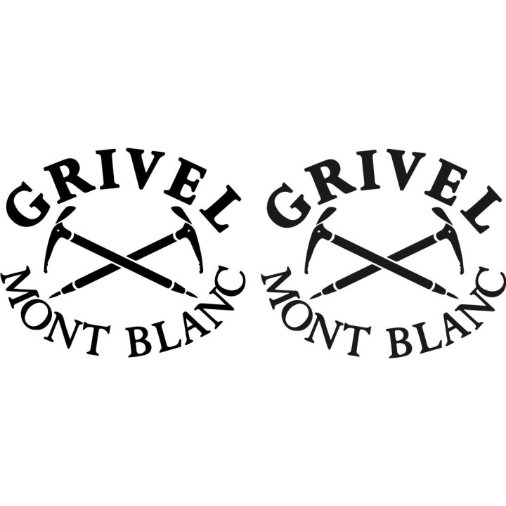 Grivel Mont Blanc Stickers - Alpine Ice Tool Decals (2-Pack)