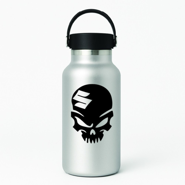 Suzuki Logo Skull Die Cut Style 2 Stickers Decals - DecalsHouse