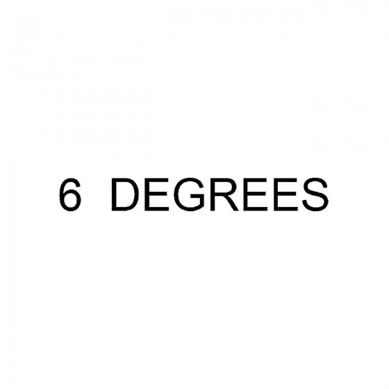 6 Degreesband Logo Vinyl Decal