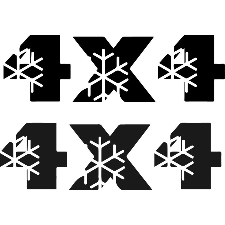 Buy 4x4 3 Decal Sticker Online