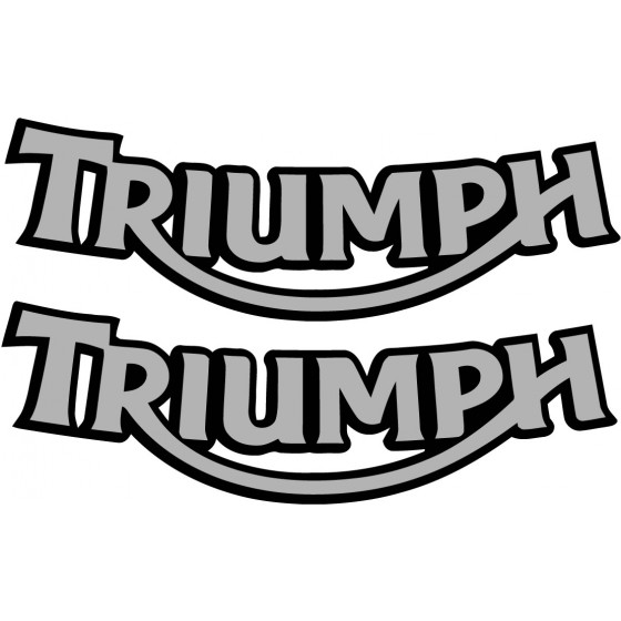 2x Triumph Logo Curved...