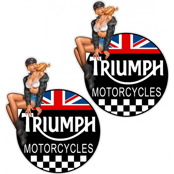 2x Triumph Logo Pin Up Girl...