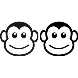 Buy Aap Gezicht Decal Sticker Online
