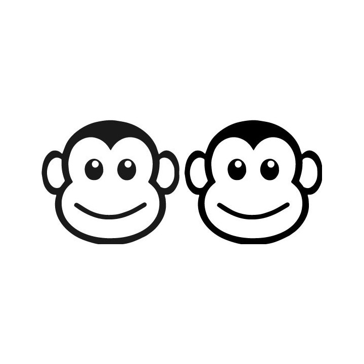 Buy Aap Gezicht Decal Sticker Online