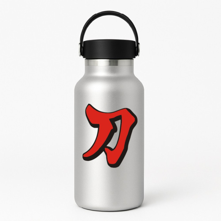 Suzuki Katana Kanji Red Style 2 Stickers Decals - DecalsHouse