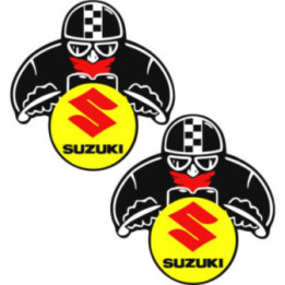 Suzuki Logo Cafe Racer Stickers Decals - DecalsHouse