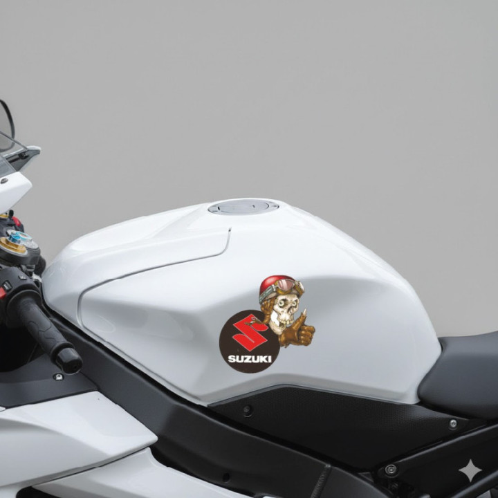 Suzuki Logo Cafe Racer Style 2 Stickers Decals - DecalsHouse
