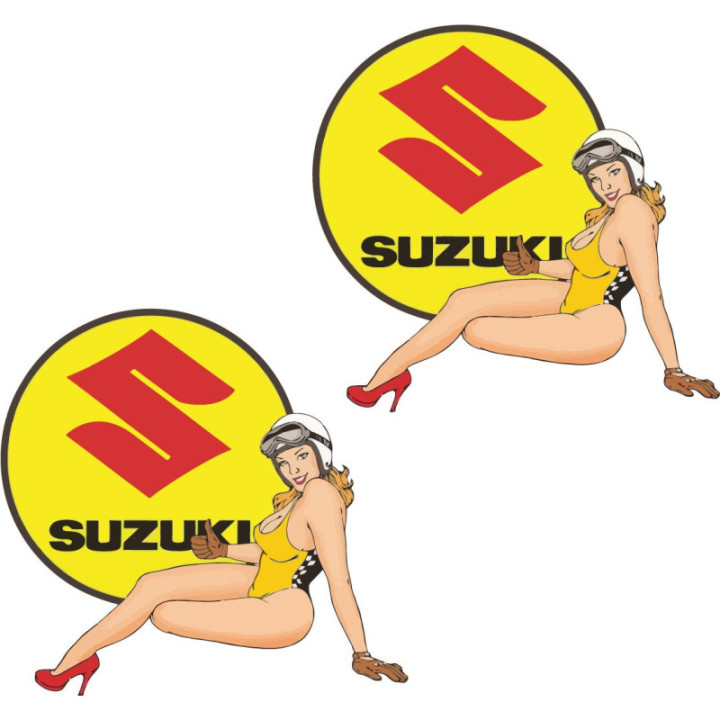 Suzuki Logo Pin Up Stickers Decals - DecalsHouse