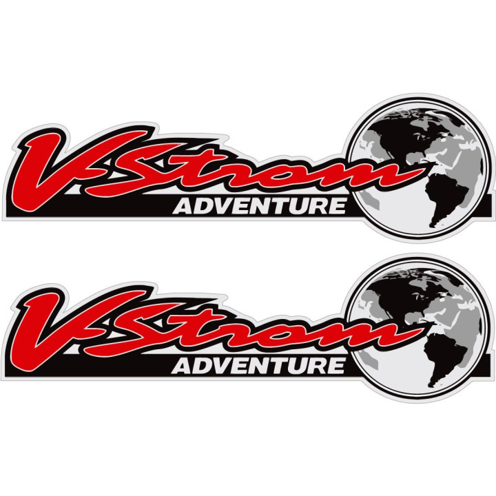 Suzuki V Strom Adventure Red Stickers Decals - DecalsHouse