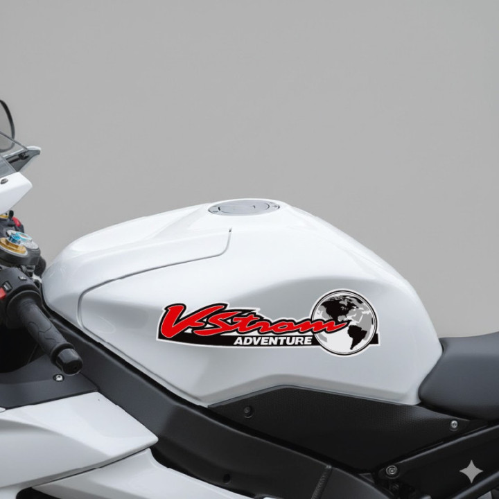 Suzuki V Strom Adventure Red Stickers Decals - DecalsHouse