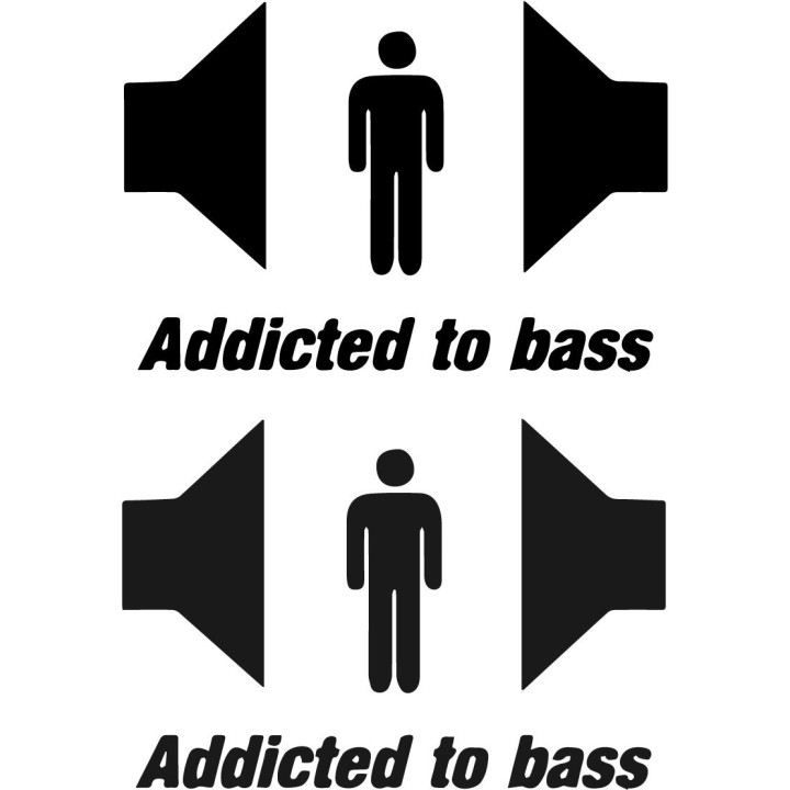 Buy Addicted To Bass Decal Sticker Online