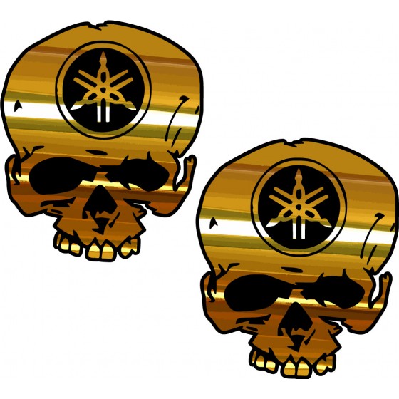 Yamaha Logo Skull Gold...