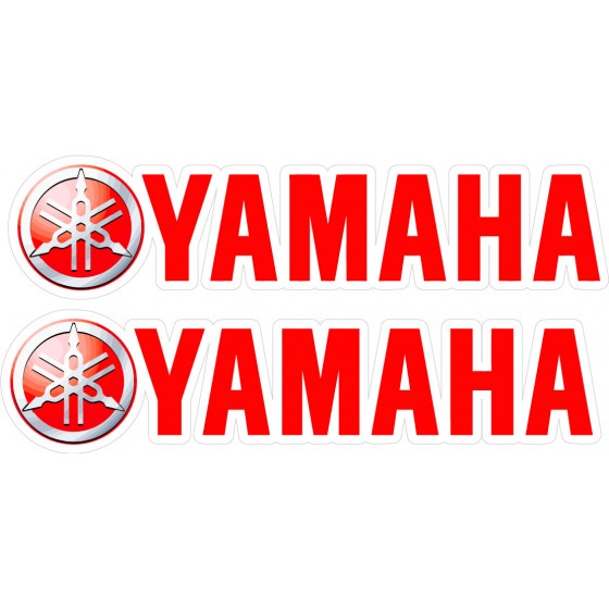 2x Yamaha Logo Stickers Decals