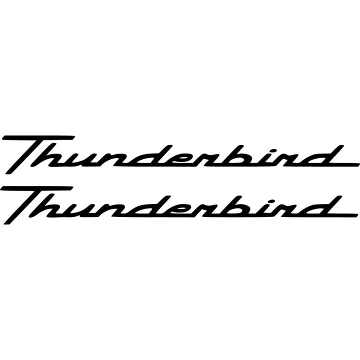 Triumph Thunderbird Cruiser Stickers – Tank Lettering Motorcycle Decals (2-Pack)