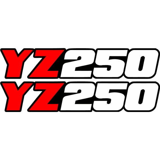 Yamaha Yz 250 Red Stickers...