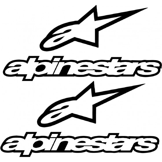 2x Alpinestars V4 Sticker...