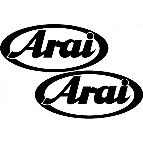 2x Arai Logo V1 Racing...