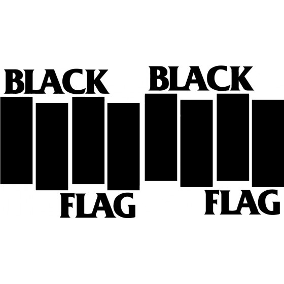 2x Black Flag Sticker Decal...