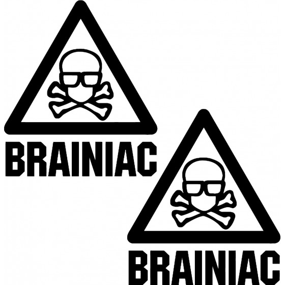 2x Brainiac Sticker Decal...