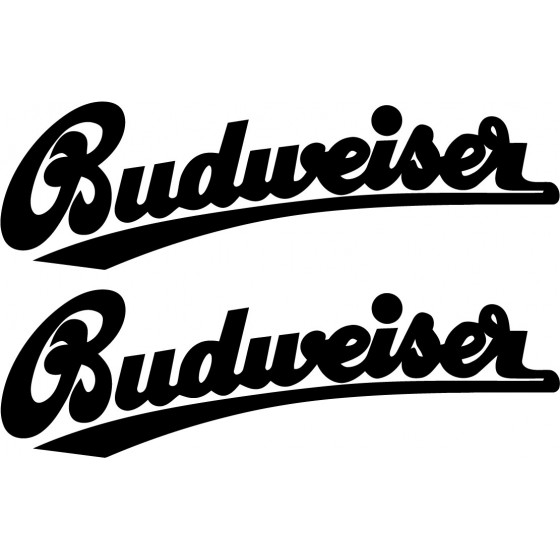 2x Budweiser Logo V2 Racing...