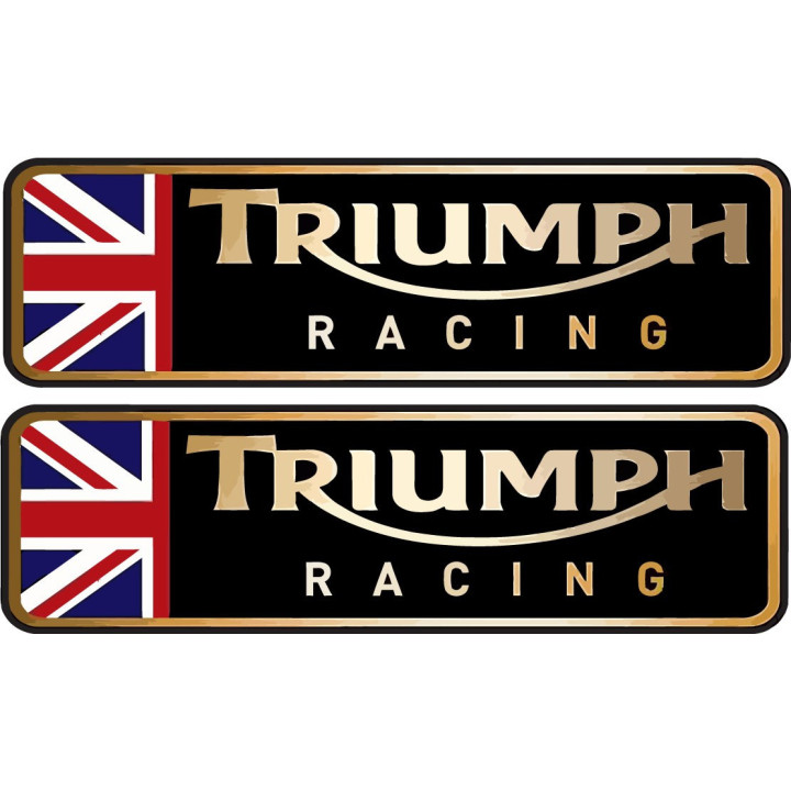 Triumph Racing Logo Stickers – Speed Triple Daytona Decals (2-Pack)