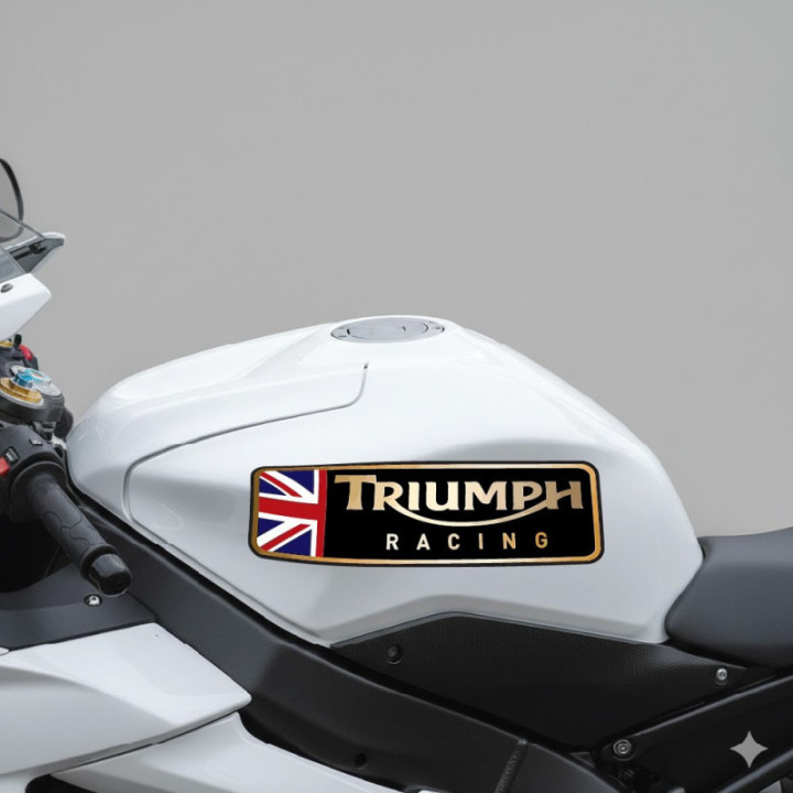 Triumph Racing Logo Stickers – Speed Triple Daytona Decals (2-Pack)