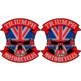 Triumph Logo Skull Style 2 Stickers Decals - DecalsHouse