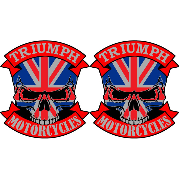 Triumph Logo Skull Style 2 Stickers Decals - DecalsHouse