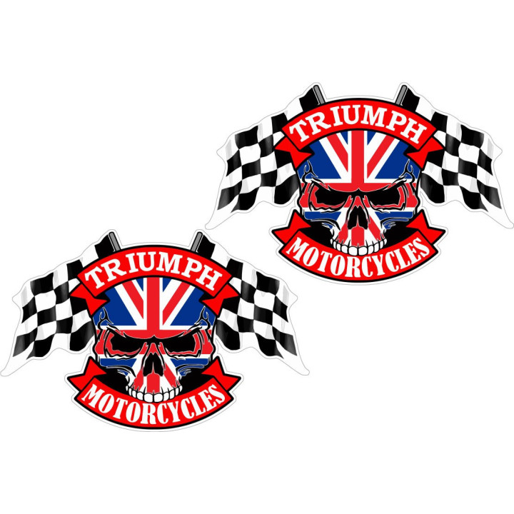 Triumph Logo Skull Style 3 Stickers Decals - DecalsHouse