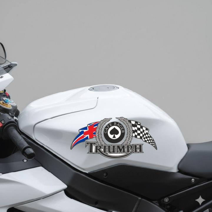 Triumph Motorcycle Logo Stickers – Style 16 Decals (2-Pack)