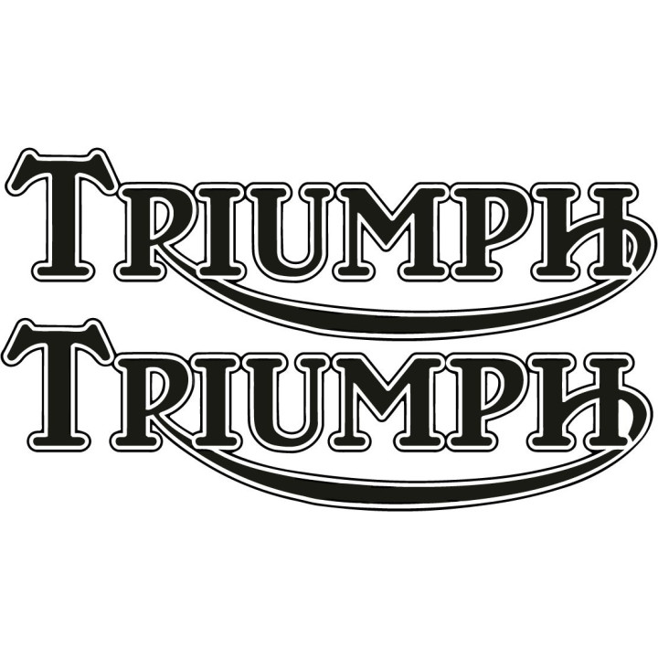 Triumph Stickers Style 2 - Motorcycle Logo Decals (2-Pack)