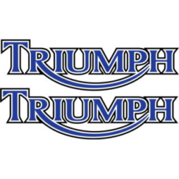 Triumph Logo Style 5 Stickers - Fairing Logo Decals (2-Pack)