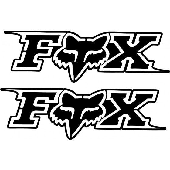 2x Fox Logo V1 Decals Stickers