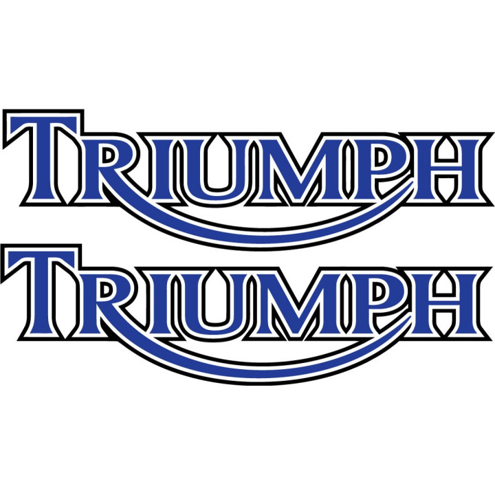 Triumph Logo Style 5 Stickers - Fairing Logo Decals (2-Pack)