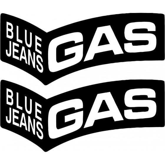 2x Gas Blue Jeans Logo V1...
