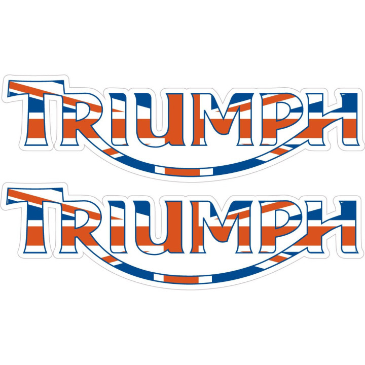 Triumph Logo Style 8 Stickers – Speed Triple Tiger Bonneville Decals (2-Pack)