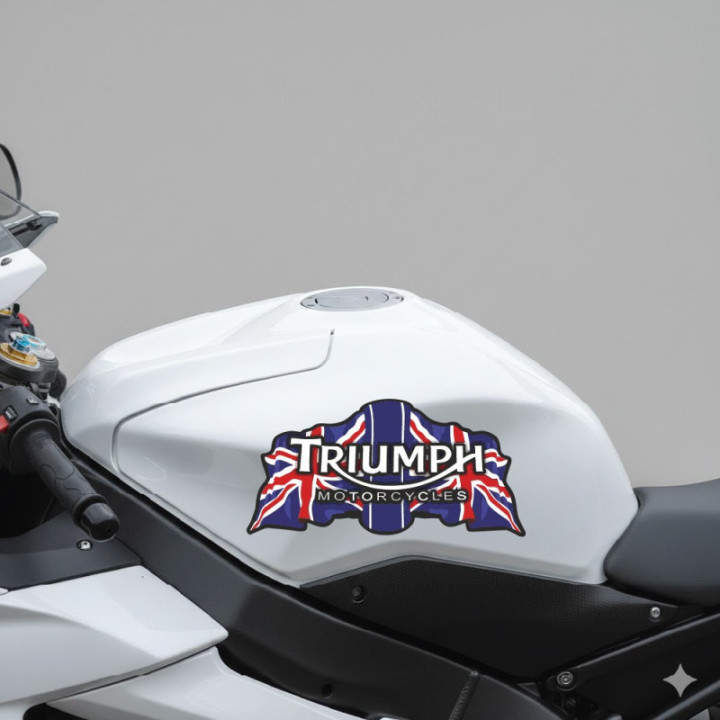 Triumph Logo Style 9 Stickers – Bonneville Street Twin Scrambler Decals (2-Pack) | DecalsHouse