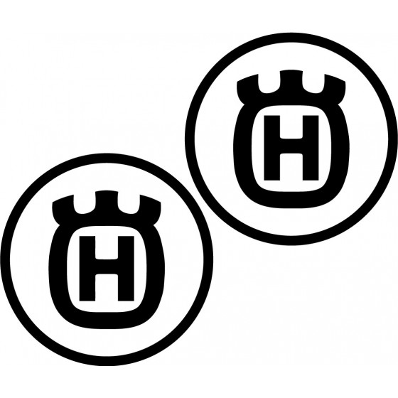2x Husqvarna Logo V4 Racing...