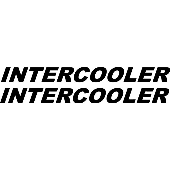 2x Intercooler Logo Decals...