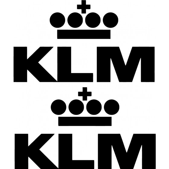 2x Klm Logo Sticker Decal...