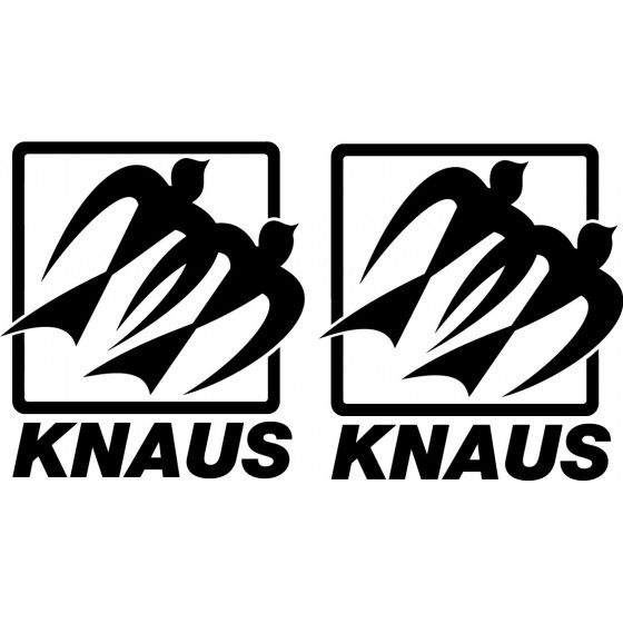 2x Knaus Logo Decals Stickers