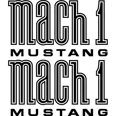2x Mach1 Mustang Logo Sticker Decal Decal Stickers - DecalsHouse