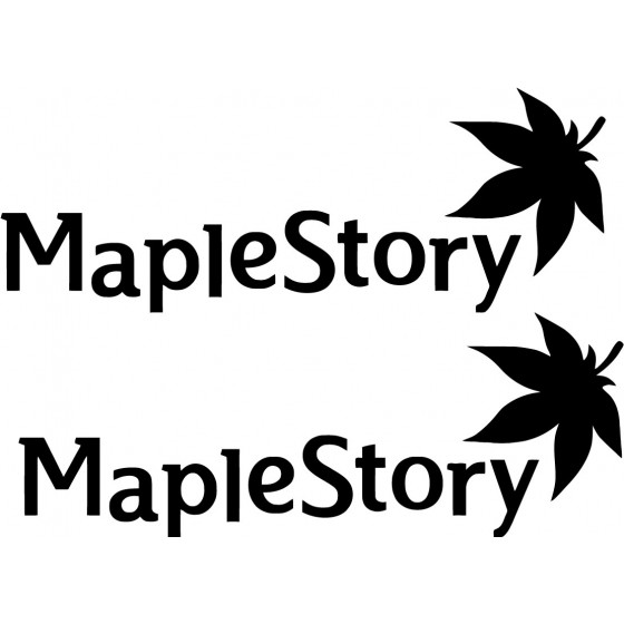 2x Maple Story Logo Sticker...