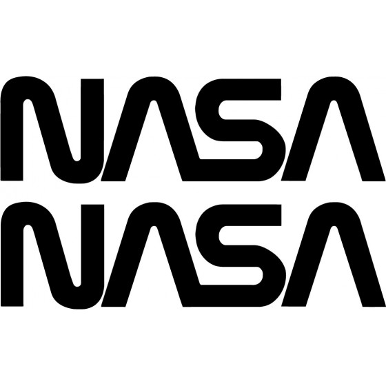 2x Nasa Logo Decals Stickers
