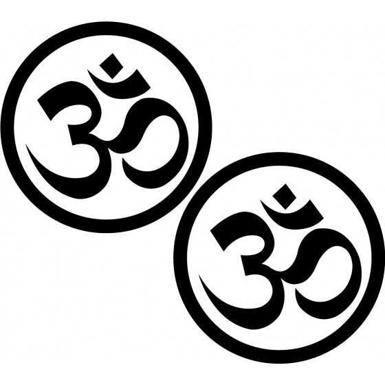 2x Om Yoga Logo Sticker...