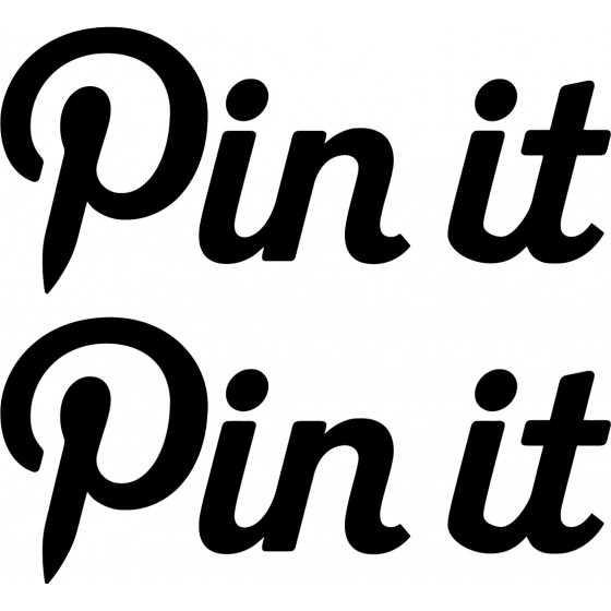 2x Pinterest Logo Sticker...