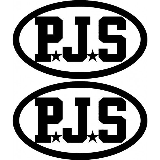 2x Pjs Logo Sticker Decal...